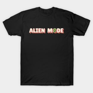 Alien mode cute face graphic, UFO outer space lover, Men Women T-Shirt